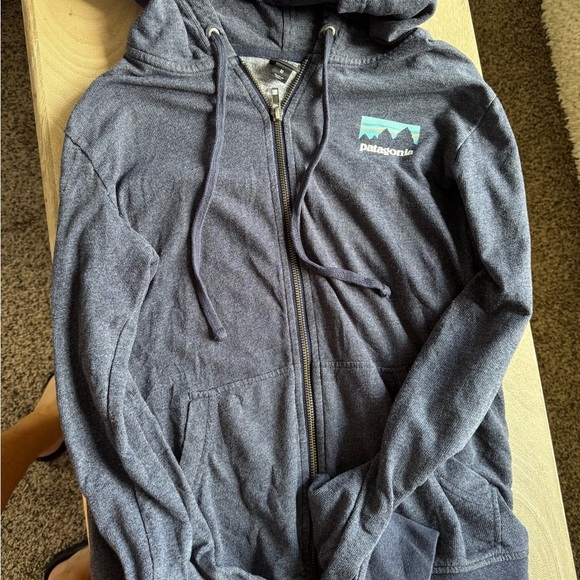 Patagonia Hooded Sweater Women's Med Midweight Knit Full Zip - Picture 3 of 5